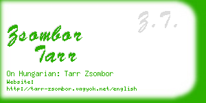 zsombor tarr business card